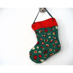 Nikolausstiefel Dekohänger in tannengrün & rot genäht von Hobbyhaus