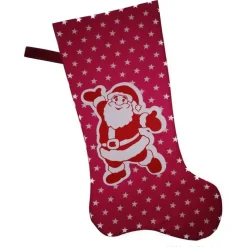 Nikolausstiefel Größe "XXL" mit aufgebügeltem Motiv Weihnachtsmann