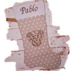 Nikolausstiefel Hund mit Wunschname Größe XXL