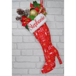 Nikolausstiefel inkl. Name Nikolaushighheel High Heel Weihnachtsstiefel