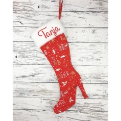 Nikolausstiefel inkl. Name Nikolaushighheel High Heel Weihnachtsstiefel