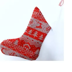 Nikolausstiefel, Kaminsocke mit Norweger Muster Print