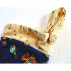 Nikolausstiefel klein in blau-beige genäht von Hobbyhaus