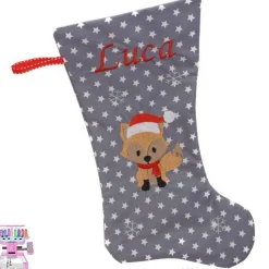 Nikolausstiefel mit Name Luca bestickt