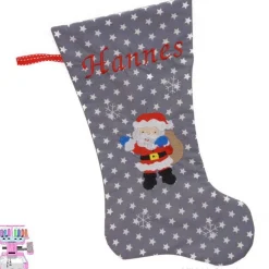 Nikolausstiefel mit Name Hannes bestickt