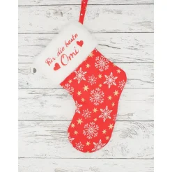 Nikolausstiefel personalisiert Highheel aus Stoff zum Befüllen