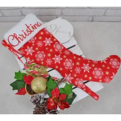 Nikolausstiefel personalisiert Highheel aus Stoff zum Befüllen