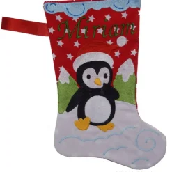 Nikolausstiefel Pinguin mit Namen