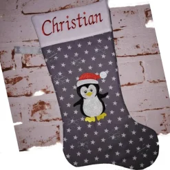 Nikolausstiefel Pinguin mit Namen