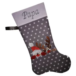 Nikolausstiefel Rentier und Weihnachtsmann mit Namen