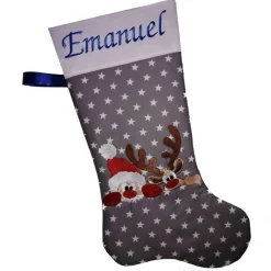 Nikolausstiefel Rentier und Weihnachtsmann mit Namen