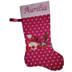 Nikolausstiefel Rentier und Weihnachtsmann mit Namen