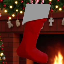 Nikolausstiefel rot, Kaminsocke zum befüllen und aufhängen