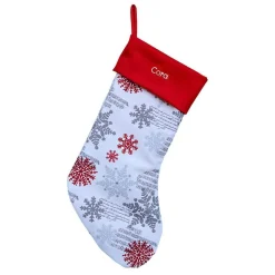 Nikolausstiefel Schneeflocke mit Namen - Nikolaussocke personalisiert - Geschenk zum Nikolaus Advent - Weihnachststiefel