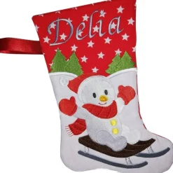 Nikolausstiefel Schneemann mit Namen