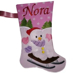 Nikolausstiefel Schneemann mit Namen