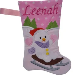 Nikolausstiefel Schneemann mit Namen