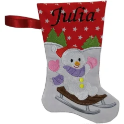 Nikolausstiefel Schneemann mit Namen