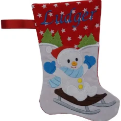 Nikolausstiefel Schneemann mit Namen