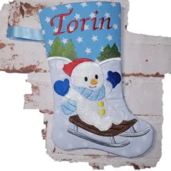 Nikolausstiefel Schneemann mit Namen