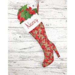 Nikolausstiefel Weihnachtssocke Highheel personalisiert Weihnachtsstern