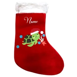 Nikolausstiefel XXL mit Namen und Meeresschildkröten Motiv