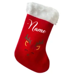 Nikolausstiefel XXL mit Namen und Motiv Rentier
