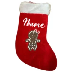 Nikolausstiefel XXL mit Namen und Motiv Lebkuchenjunge oder Mädchen