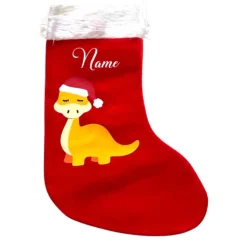 Nikolausstiefel XXL mit Namen und Dinosaurier Motiv