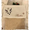 Nikolausstrumpf / Nikolausstiefel / Weihnachtsstrumpf aus Jute mit eigenen Namen personalisiert sowie Elchmotiv!