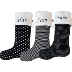 Nikolausstrumpf XXL / Nikolausstiefel / Nikolaussocke mit Namen personalisiert in grau