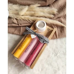 Nimm dir was du brauchst Geschenkset – Personalisierte Kerzen & Raysin Deko für Frauen - kleines Mitbringsel für Freundin - Danke sagen - Kleinigkeit schenken