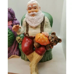 Nostalgisches Weihnachtsmannpaar aus Keramik