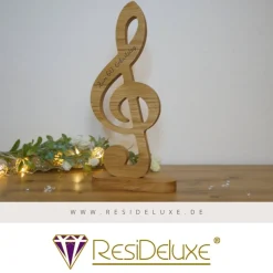 Notenschlüssel Viola Holz Gravur Personalisiert Geschenk Musiker Sänger Sängerin Violinschlüssel Geschenk Hochzeit