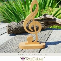 Notenschlüssel Viola Holz Gravur Personalisiert Geschenk Musiker Sänger Sängerin Violinschlüssel Geschenk Hochzeit