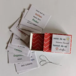 Notizen in der Streichholzschachtel  Notizen für dich selbst!