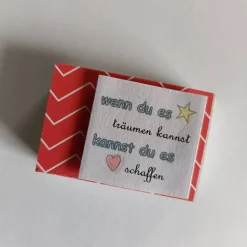 Notizen in der Streichholzschachtel  Notizen für dich selbst!