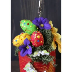 Notizhalter Geldgeschenk OSTERGARTEN zu Ostern Betondeko im Shabby-Stil Briefbeschwerer