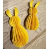 Nur Abholung: Osterhase Wabenoptik Karton Handmade – Stehend ca. 16 cm mit Ohren (Gelb)