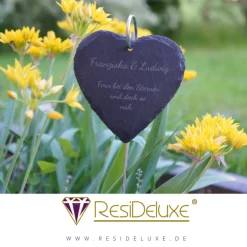 Nur Text Schieferstecker Andenken Schiefer Trauergeschenk Grabschmuck Grabstecker Gravur Grabdeko Beerdigung