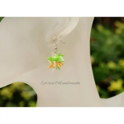 Ohrringe – Fröb. Stern Papier Pastell Grün