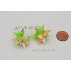 Ohrringe – Fröb. Stern Papier Pastell Grün