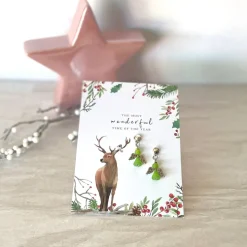 Ohrringe * Schutzengel * Grün * Ohrstecker * Grußkarte Weihnachten * Geschenkidee