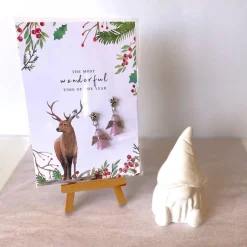 Ohrringe * Schutzengel * Rosa * Ohrhaken 925er Silber * Grußkarte Weihnachten * Geschenkidee