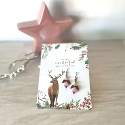 Ohrringe * Schutzengel * Rosa * Ohrhaken 925er Silber * Grußkarte Weihnachten * Geschenkidee