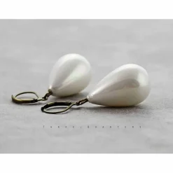 Ohrringe, Hochzeit, Braut, creme, weiß, vintage, Schmuck, Brautschmuck, Tropfen, edel, elegant, schlicht, romantisch, boheme, Freundin