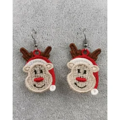Ohrringe Lace Rentier mit Mütze einseitig