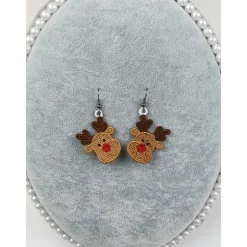 Ohrringe Rentier Lace Weihnachten Christmas