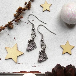 Ohrringe Schlittschuhe • Ohrhänger | Ohrschmuck | Weihnachten