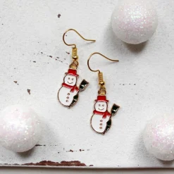 Ohrringe Schneemann • Ohrhänger | Ohrschmuck | Weihnachten